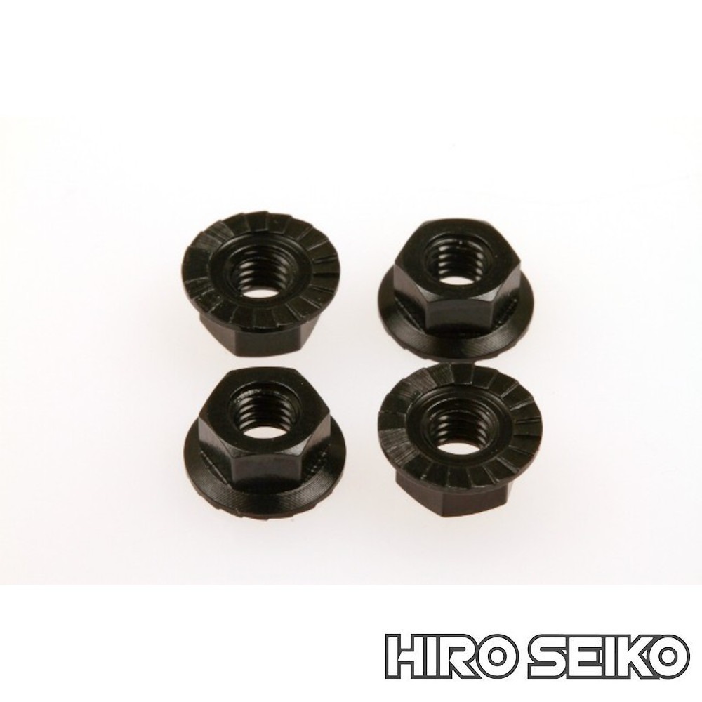 Radmutter M4, gerändelt, Alu (69597) Hiro Seiko 1 Wheel Nut M4 Serrated Alu (69597) Hiro Seiko
