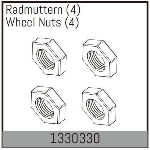 Wheel Nuts (4) (1330330) Absima 1 Wheel Nuts (4) (1330330) Absima