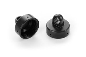 Xray Shock Cap Alu 4x Bleed Hole Black Coated (2) #358055