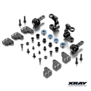 Xray Steering Blocks & C-hubs with Backstop Set #320904