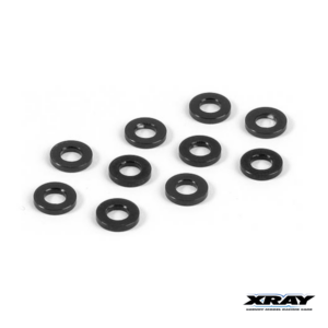 Xray Washer 3x6x1.0mm Alu Black (10) #303122-K