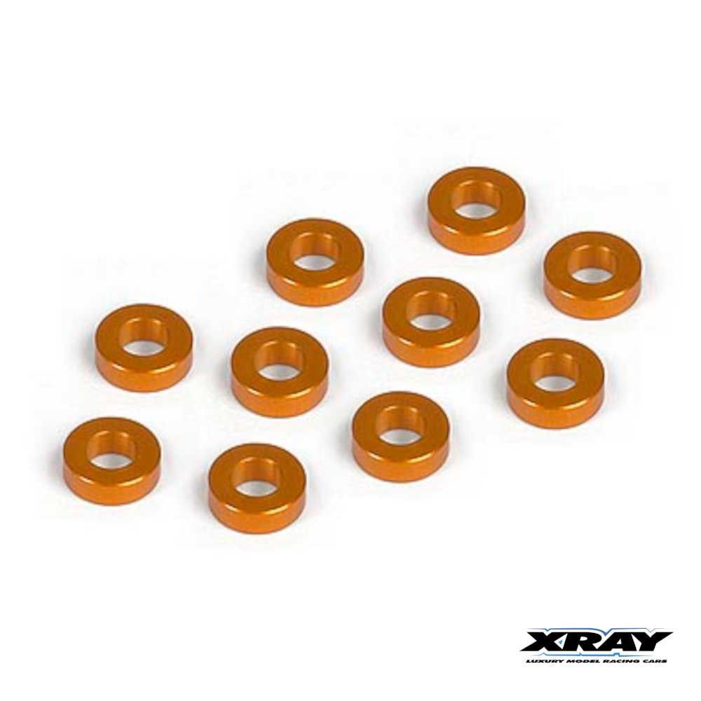 Xray Washer 3x6x2.0mm Alu Orange (10) #303123-O 1 Xray Washer 3x6x2.0mm Alu Orange (10) #303123-O