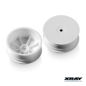 Xray Wheels Front 2wd 12mm White Wide Hard (2) #329910-H