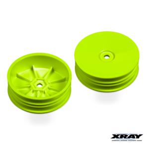 Xray Wheels Front 2wd Slim 12mm Yellow (2) #329914-Y