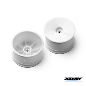 Xray Wheels Rear 12mm hex White Hard (2) #329913-H