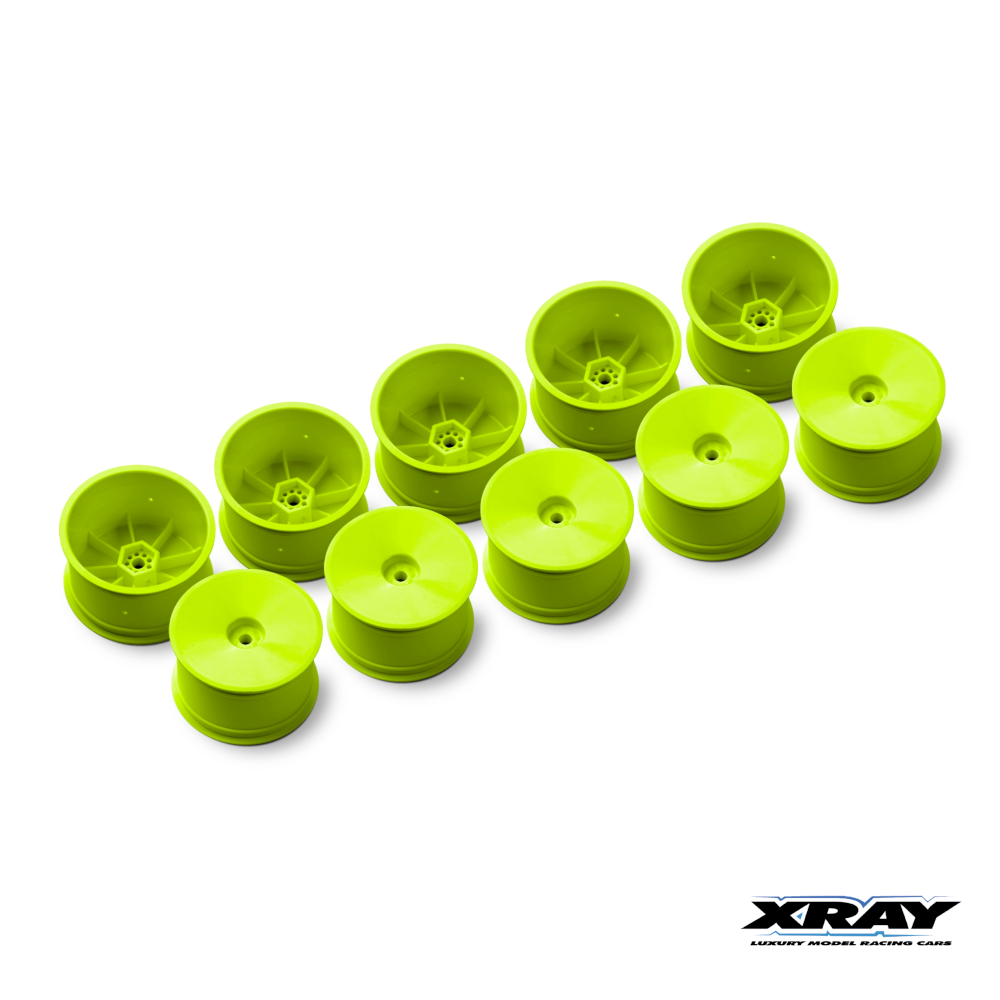 Xray Wheels Rear 12mm Yellow Hard (10) #329901-Y 1 Xray Wheels Rear 12mm Yellow Hard (10) #329901-Y