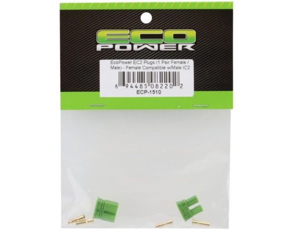 Eco Power EC2 Connector Male and Female 1 set (green) (ESP-1510)