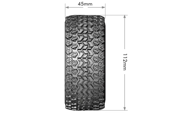 Louise RC Wheels SC Hummer Black Rims (2)