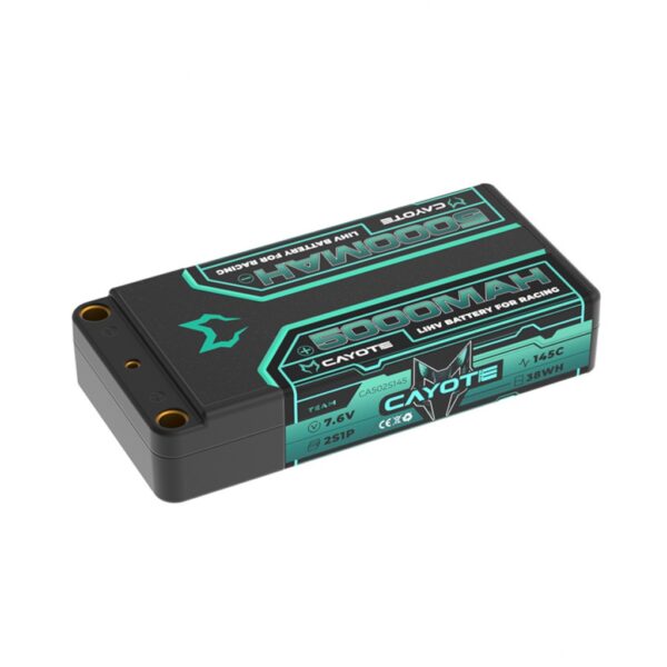 Cayote 5000mAh 145C 2S LiPo Battery (5mm/186g)