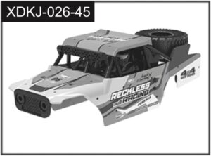 Absima Green Car Body (Reckless) (J-026-45)