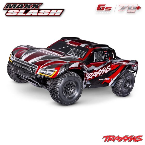 Traxxas Maxx Slash 6S 4x4 BL 1/8 Short-Course RTR Punane