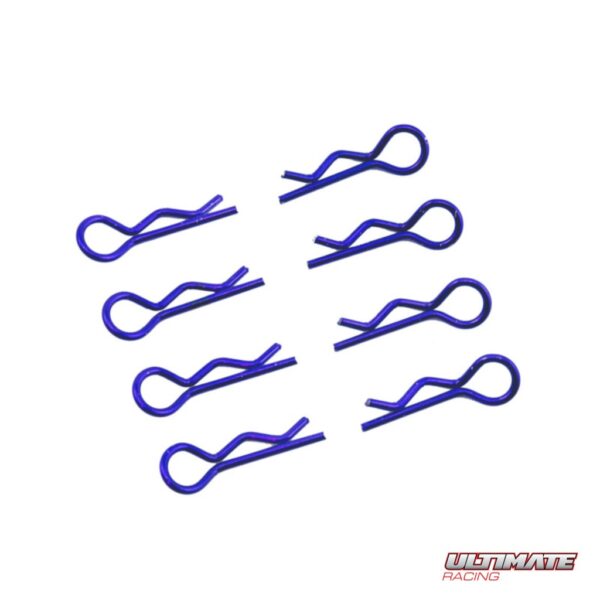Ultimate Racing 1/8 Body Clips – Blue (8 pcs) (UR6412-A)