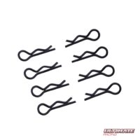 Ultimate Racing 1/8 Body Clips – Black (8 pcs) (UR6412-N)