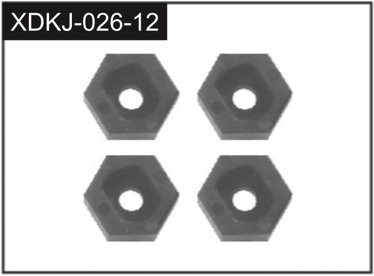 Absima Hex Wheel Hubs (4) (J-026-12) 1 Absima Hex Wheel Hubs (4) (J-026-12)