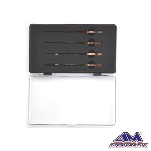 Arrowmax Power Tool Tip Set 4 Pieces With Plastic Case (500902)