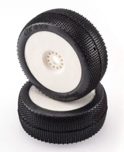 Hot Race - Bangkok - White - 1:8 Buggy Pre-Glued Wheels - White rims