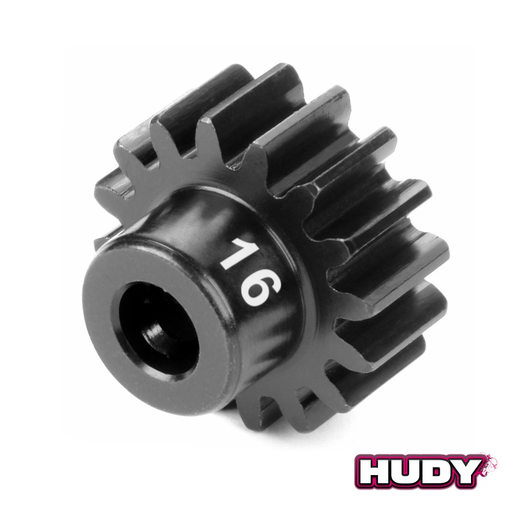 Hudy 16T pinion Hudy Pinion Mod 1.0 16T Steel #294316 1 Hudy Pinion Mod 1.0 16T Steel #294316