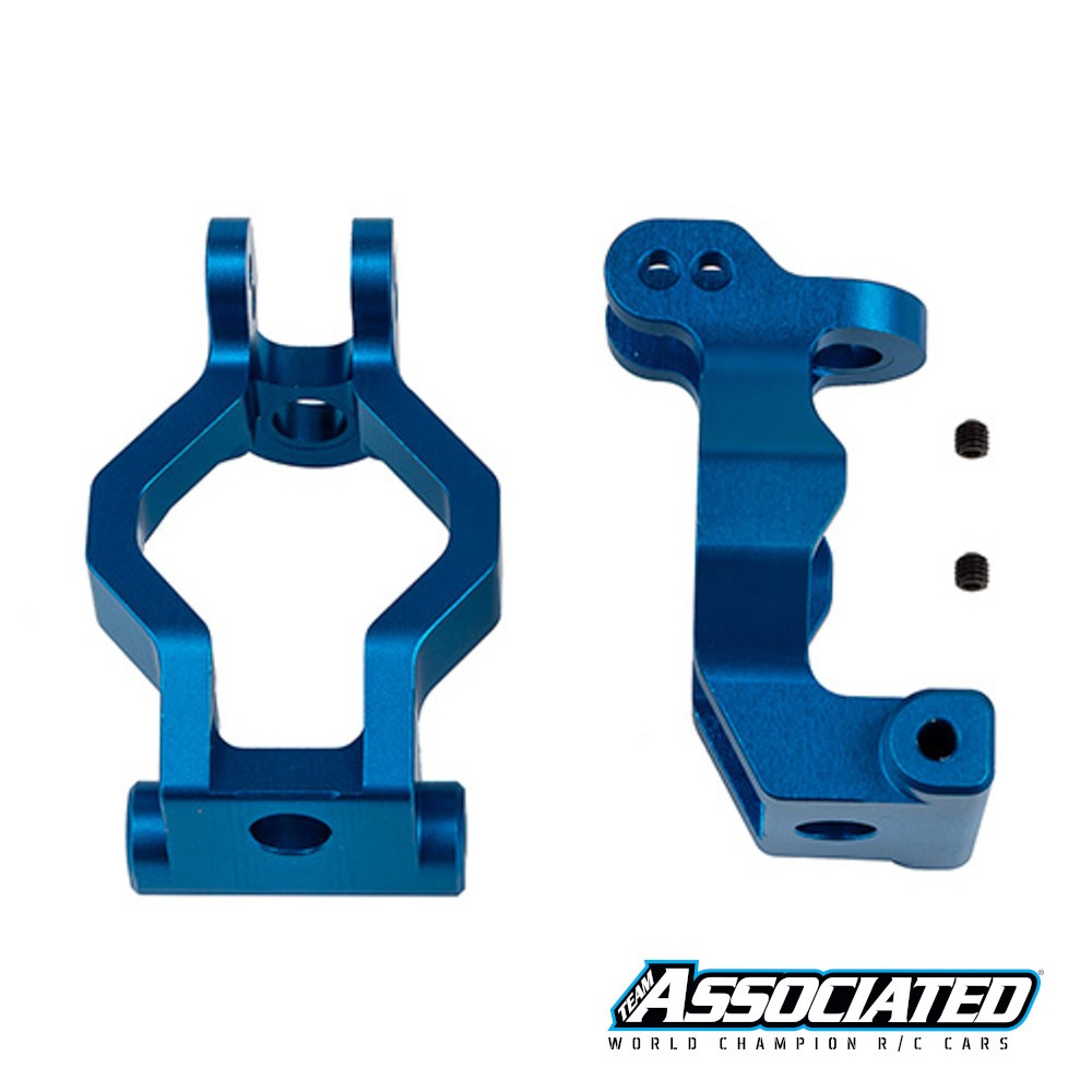Team Associated SR7 FT Caster-Blöcke, Aluminium blau #26074 1 Team Associated SR7 FT Caster Blocks Blue aluminum #26074