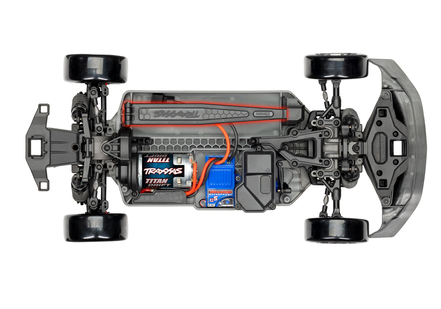 4-tec Traxxas 4-Tec Drift 1:10 RTR Ford Mustang - Rot 26 Traxxas 4-Tec Drift 1:10 RTR Ford Mustang - Rot