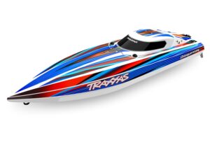 Traxxas Disruptor 4S Blue Brushless RC Speed Boat 40+mph 756mm RTR