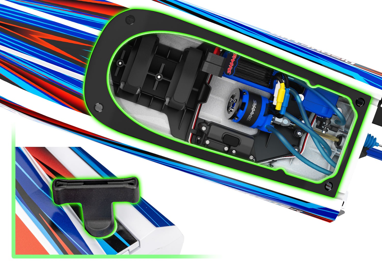 Traxxas Disruptor RC Boat Traxxas Disruptor 4S Green Brushless RC Speed Boat 40+mph 756mm RTR 6 Traxxas Disruptor 4S Green Brushless RC Speed Boat 40+mph 756mm RTR