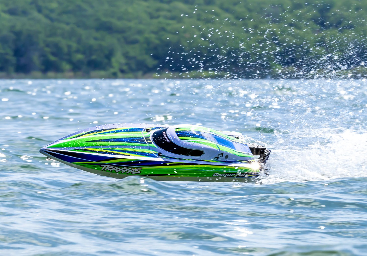Traxxas Disruptor RC Boat Traxxas Disruptor 4S Green Brushless RC Speed Boat 40+mph 756mm RTR 18 Traxxas Disruptor 4S Green Brushless RC Speed Boat 40+mph 756mm RTR