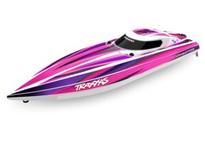 Traxxas Disruptor 4S pink brushless RC speed boat 65km/h 756mm RTR