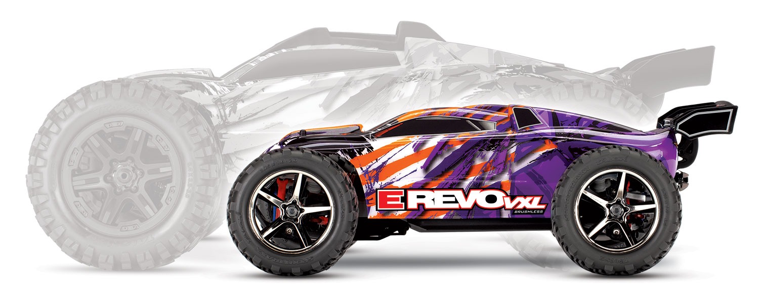 Traxxas E-Revo VXL Traxxas E-Revo VXL 4x4 Brushless 1:16 Racing Truck RTR - Purple 10 Traxxas E-Revo VXL 4x4 Brushless 1:16 Racing Truck RTR - Purple