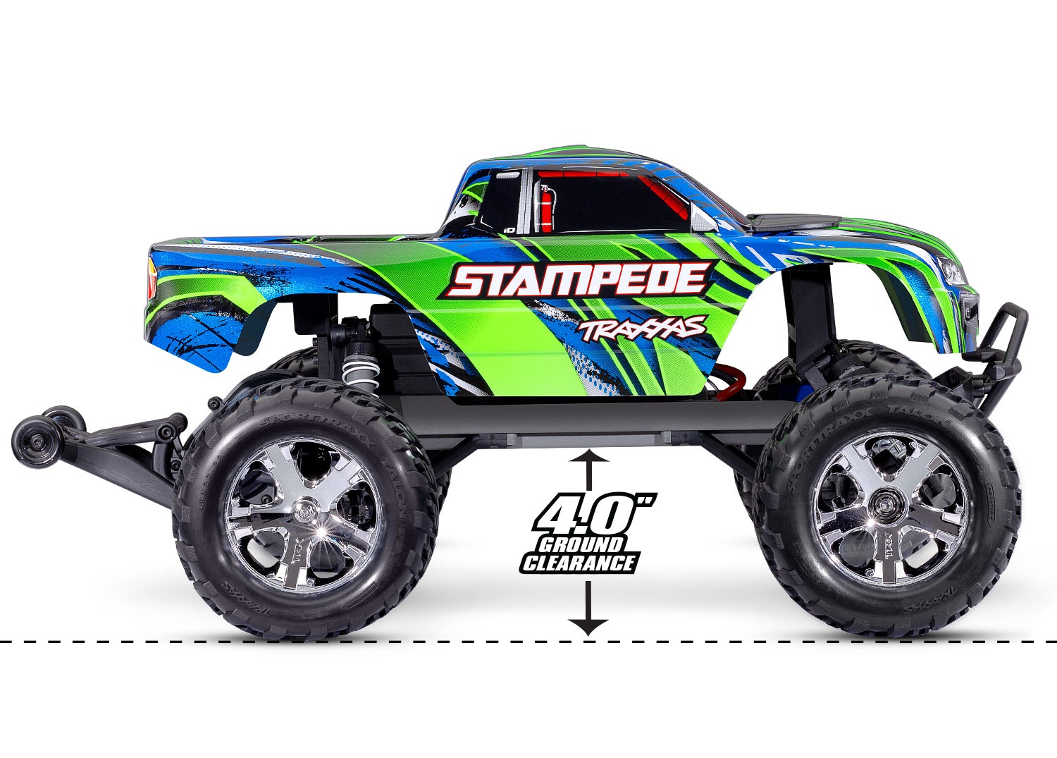 Traxxas Stampede 2wd Brushed HD 1/10 Monster Truck RTR Roheline 4 Traxxas Stampede 2wd Brushed HD 1/10 Monster Truck RTR Roheline