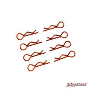 Ultimate Racing 1/10 Orange Body Clips (8) #UR6411-G