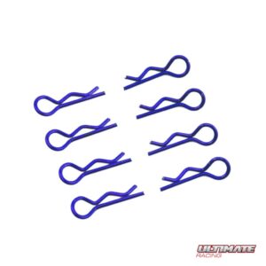 Ultimate Racing 1/8 Blue Body Clips (8) #UR6412-A