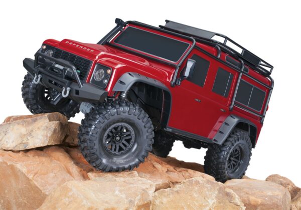 Traxxas TRX-4 LR Defender 1/10 Crawler Brushed Clipless RTR Punane