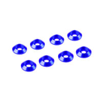 3mm Alu Cap Head Washer (8) Blue