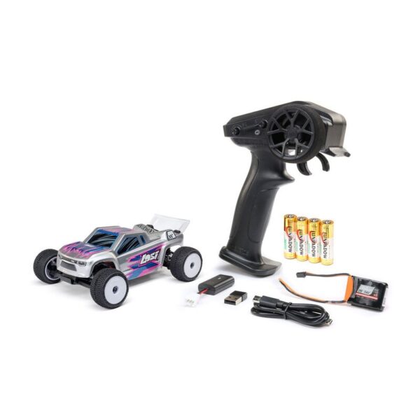 Losi 1/28 Micro-T 2wd RTR Stadium Truck Silver