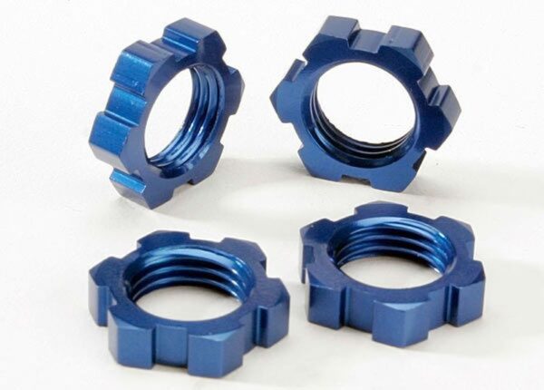 17 mm Blue Aluminum Splined Wheel Nuts (4)