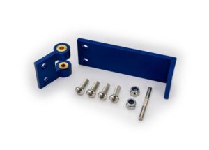 Blue Aluminum Rudder Mount with Hardware