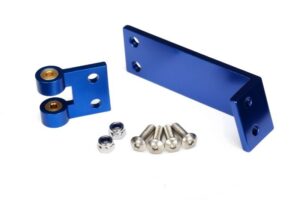 Blue Aluminum Rudder Mount with Hardware