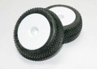 2.2" White Dished Wheels w/ Response Pro Tires (2)