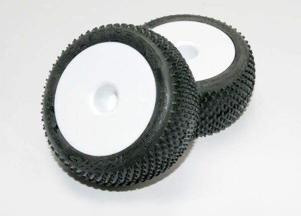2.2" White Dished Wheels w/ Response Pro Tires (2)