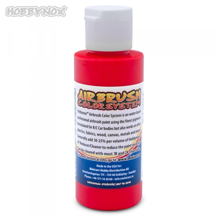 Aerograafi värv Neon Red 60ml #HN25050 Hobbynox 1 Airbrush Color Neon Red 60ml #HN25050 Hobbynox