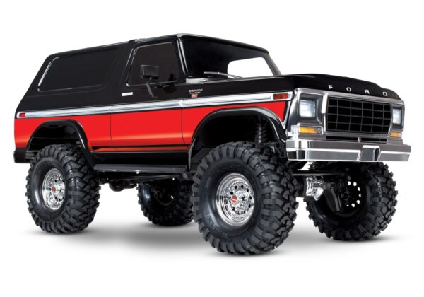 Traxxas TRX-4 Ford Bronco 1979 1/10 Crawler Brushed Clipless RTR Punane