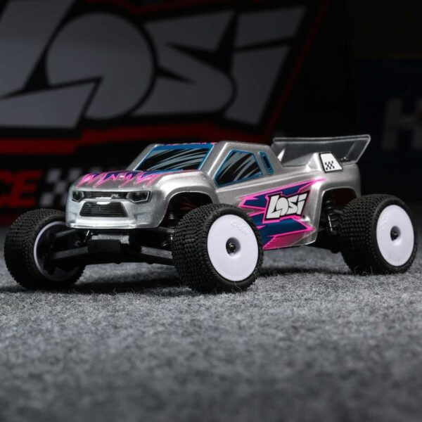 Losi 1/28 Micro-T 2wd RTR Stadium Truck Silver