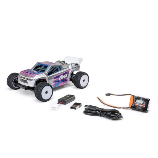 Losi 1/28 Micro-T 2wd RTR Stadium Truck Silver