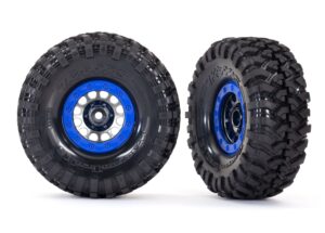 Traxxas Wheels + Tires 1.9" Black Chrome Method (2) #TRX8182