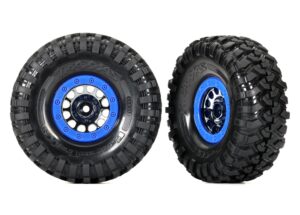 Traxxas Wheels + Tires 1.9" Satin Black Chrome Method (2) #TRX8182A