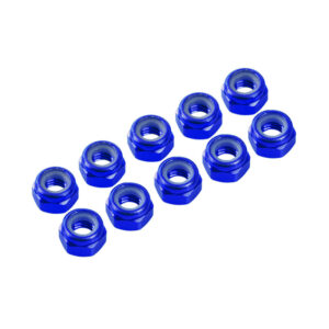 Ultimate Racing 3mm Blue Alu Nylon Nut (10) #UR1502-A