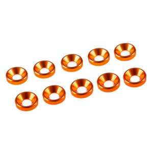 Ultimate Racing 3mm Orange Alu Washer (10) #UR1501-G