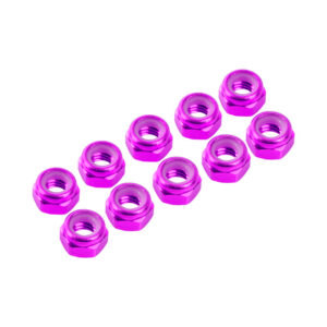 Ultimate Racing 3mm Pink Alu Nylon Nut (10) #UR1502-PK