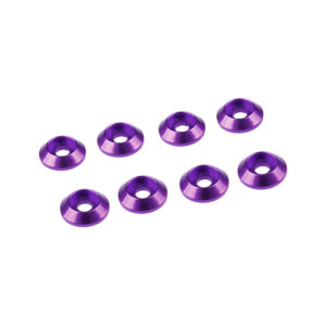 Ultimate Racing 3mm Purple Alu Cap Head Washer (8) #UR1521-P