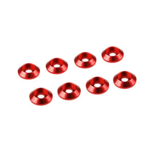 Ultimate Racing 3mm Red Alu Cap Head Washer (8) #UR1521-R